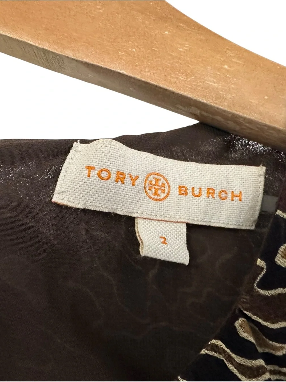 Tory Burch Womens Tanya Silk Animal Print Top Sz 2 Leopard Sleeveless Blouse